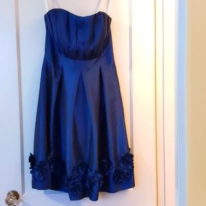 B2 strapless dress, size 12, navy